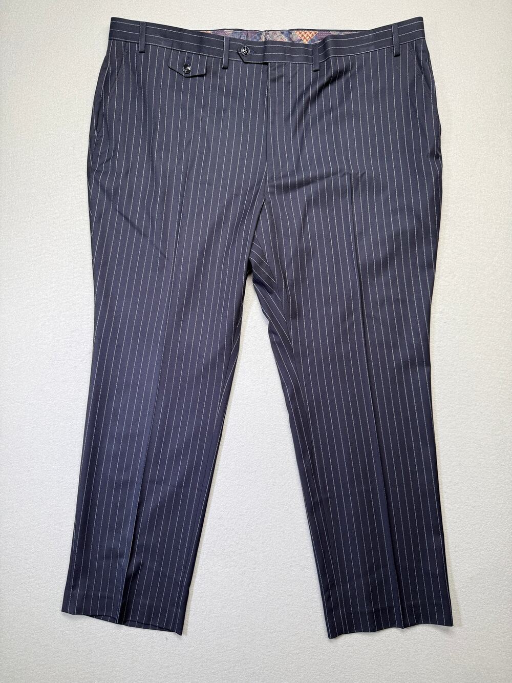 Tayion Collection Men's Classic-Fit Pinstripe Suit Pants Navy 44x30 $135